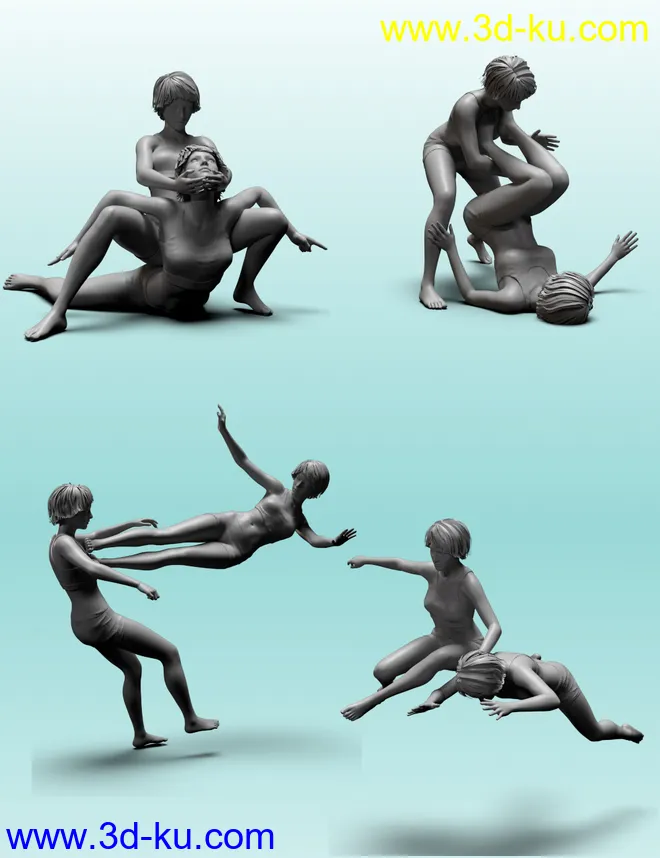Pro Style Wrestling Poses for Genesis 8 Female模型的图片7