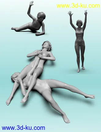 3D打印模型Pro Style Wrestling Poses for Genesis 8 Female的图片