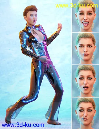 3D打印模型PTF Quirky Poses and Expressions for Genesis 8 Female and Bridget 8的图片