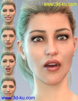 3D打印模型PTF Quirky Poses and Expressions for Genesis 8 Female and Bridget 8的图片
