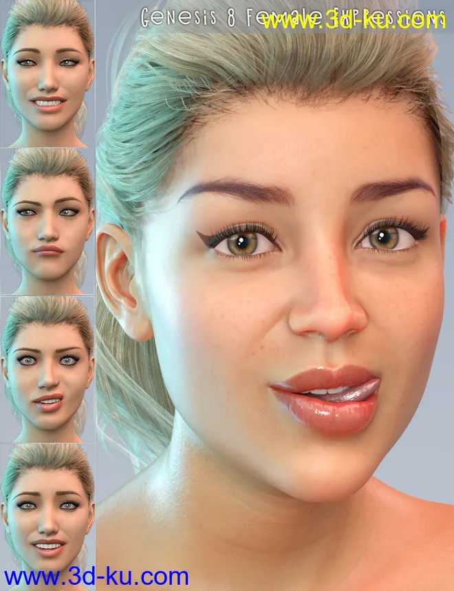 PTF Quirky Poses and Expressions for Genesis 8 Female and Bridget 8模型的图片11