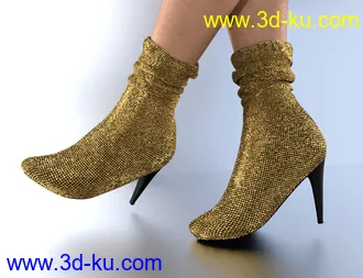 3D打印模型Pulled Down Boots for Genesis 8 Female(s)的图片