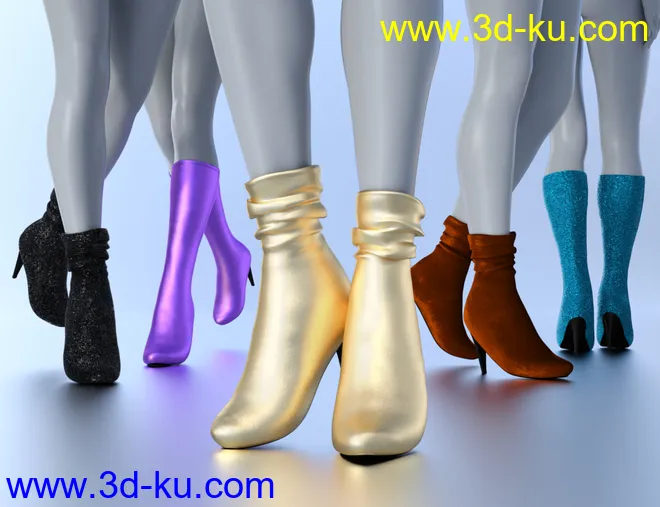 Pulled Down Boots for Genesis 8 Female(s)模型的图片5