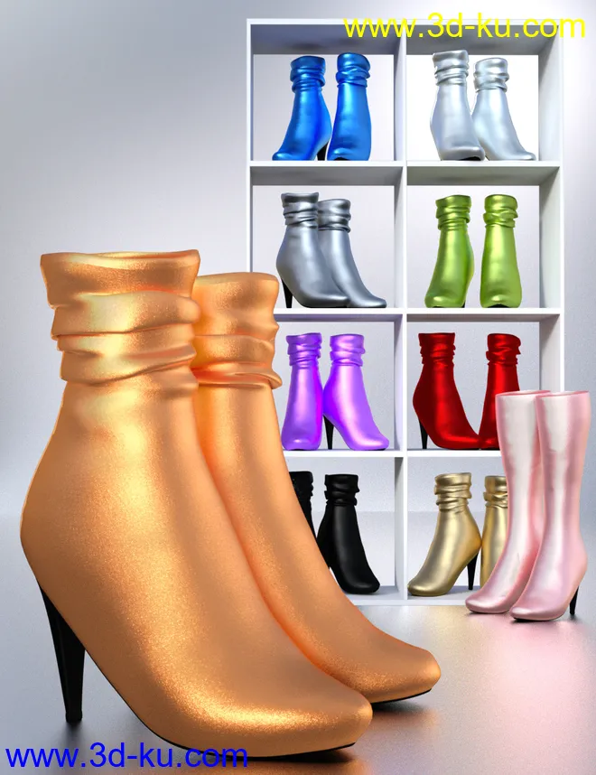 Pulled Down Boots for Genesis 8 Female(s)模型的图片6