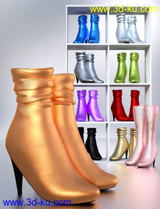 3D打印模型Pulled Down Boots for Genesis 8 Female(s)的图片