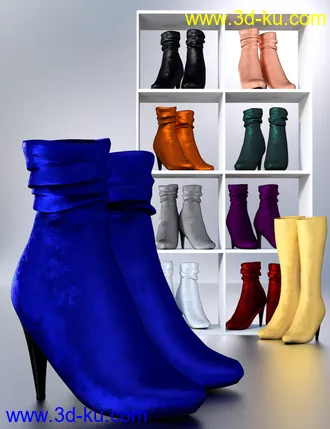 3D打印模型Pulled Down Boots for Genesis 8 Female(s)的图片