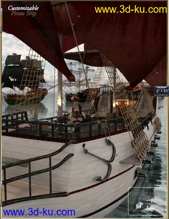3D打印模型PW Customizable Pirate Ship的图片