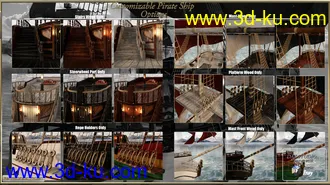 3D打印模型PW Customizable Pirate Ship的图片