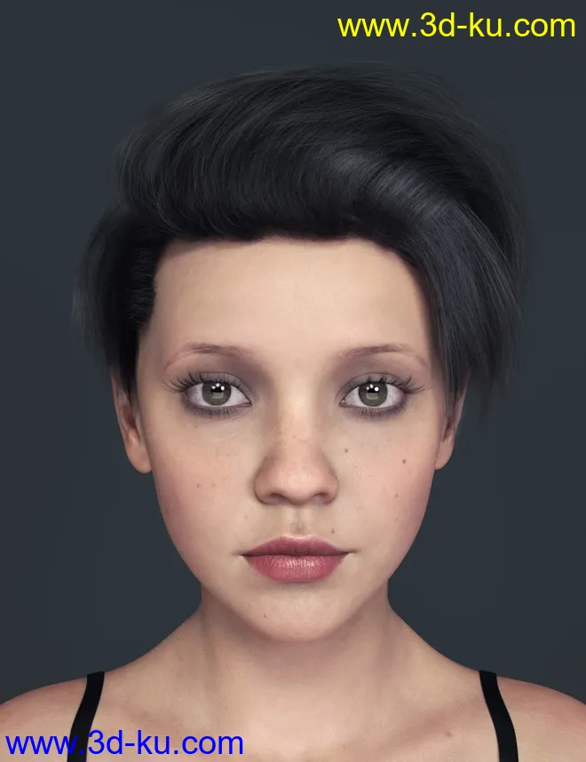 Qu Hair for Genesis 8 Female(s)模型的图片2