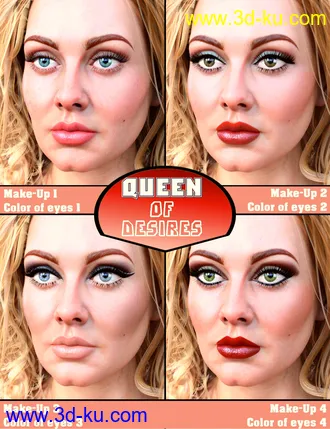 3D打印模型Queen of Desires HD for Genesis 8 Female的图片