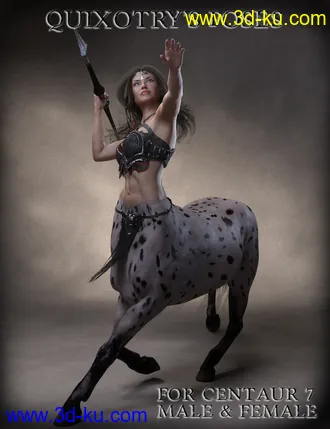 3D打印模型Quixotry's Poses for Centaur 7 Male and Female的图片