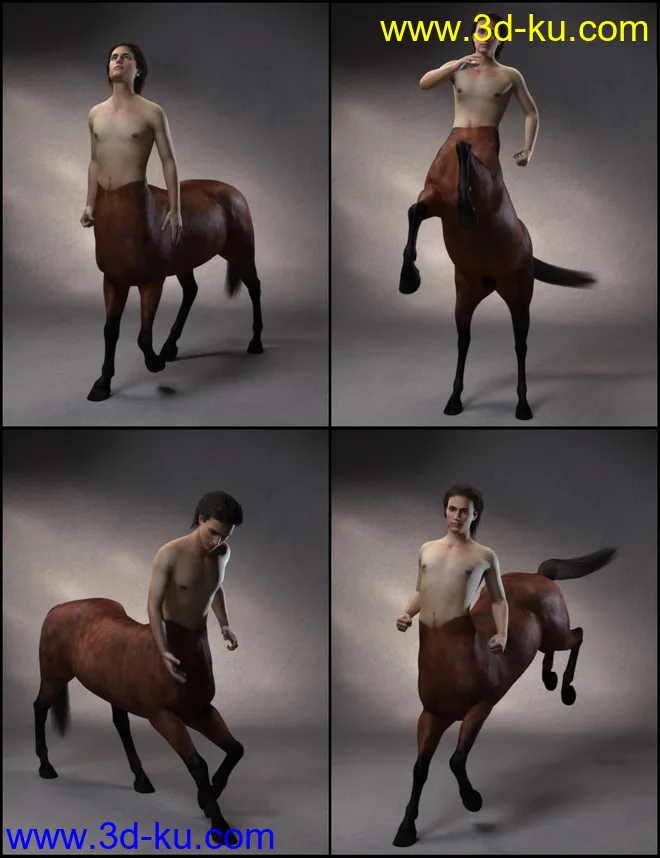 Quixotry's Poses for Centaur 7 Male and Female模型的图片2