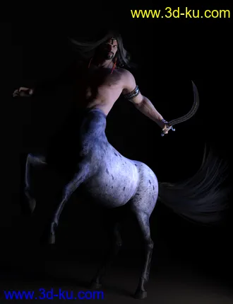 3D打印模型Quixotry's Poses for Centaur 7 Male and Female的图片