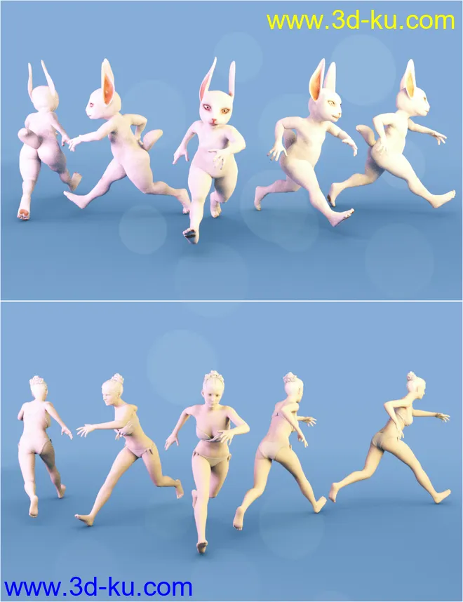 Rascal Rabbit Poses for Genesis 8 Female模型的图片7