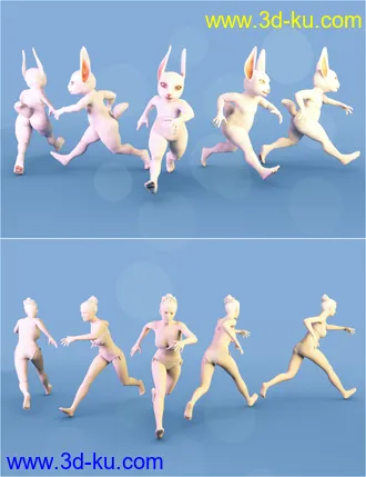 3D打印模型Rascal Rabbit Poses for Genesis 8 Female的图片