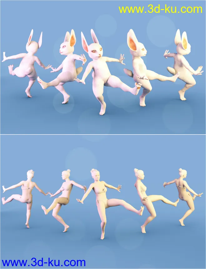 Rascal Rabbit Poses for Genesis 8 Female模型的图片15
