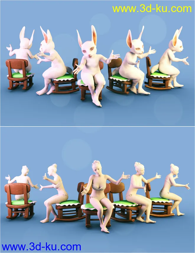 Rascal Rabbit Poses for Genesis 8 Female模型的图片19