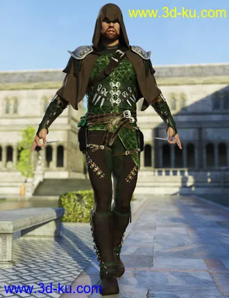 3D打印模型Raven Guild Assassin Outfit for Genesis 8 Male(s)的图片