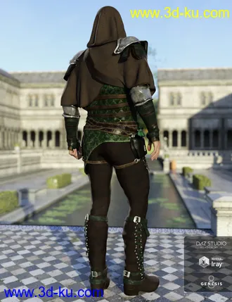 3D打印模型Raven Guild Assassin Outfit for Genesis 8 Male(s)的图片