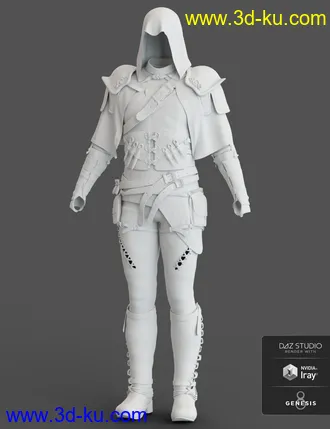 3D打印模型Raven Guild Assassin Outfit for Genesis 8 Male(s)的图片