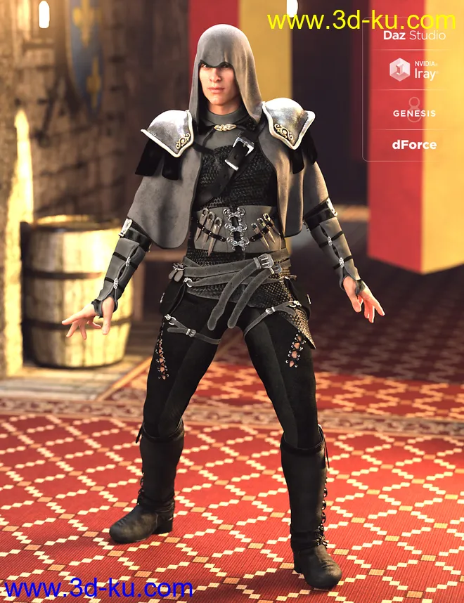 Raven Guild Assassin Outfit Textures模型的图片2