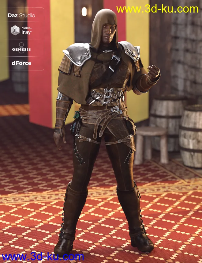 Raven Guild Assassin Outfit Textures模型的图片3
