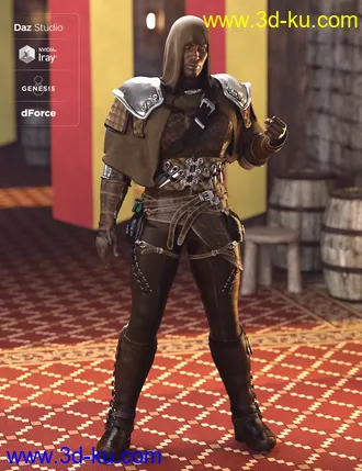 3D打印模型Raven Guild Assassin Outfit Textures的图片
