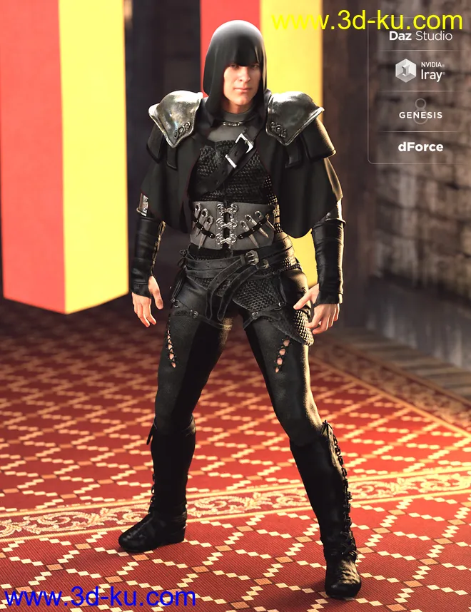 Raven Guild Assassin Outfit Textures模型的图片4