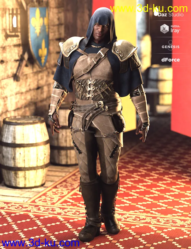 Raven Guild Assassin Outfit Textures模型的图片5