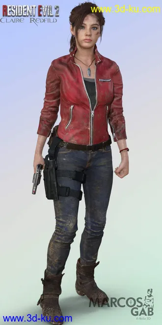 3D打印模型RE2 Claire Redfield For Genesis 8 Female的图片