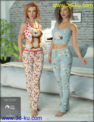 3D打印模型Ready for Bed Pajama Set Textures的图片