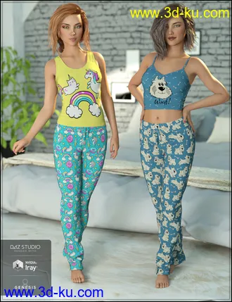 3D打印模型Ready for Bed Pajama Set Textures的图片