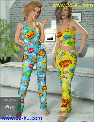 3D打印模型Ready for Bed Pajama Set Textures的图片