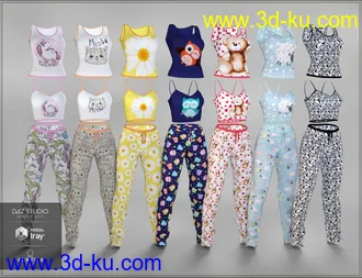 3D打印模型Ready for Bed Pajama Set Textures的图片