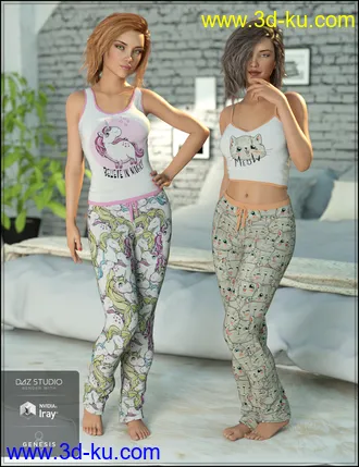 3D打印模型Ready for Bed Pajama Set Textures的图片