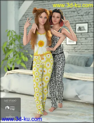3D打印模型Ready for Bed Pajama Set Textures的图片