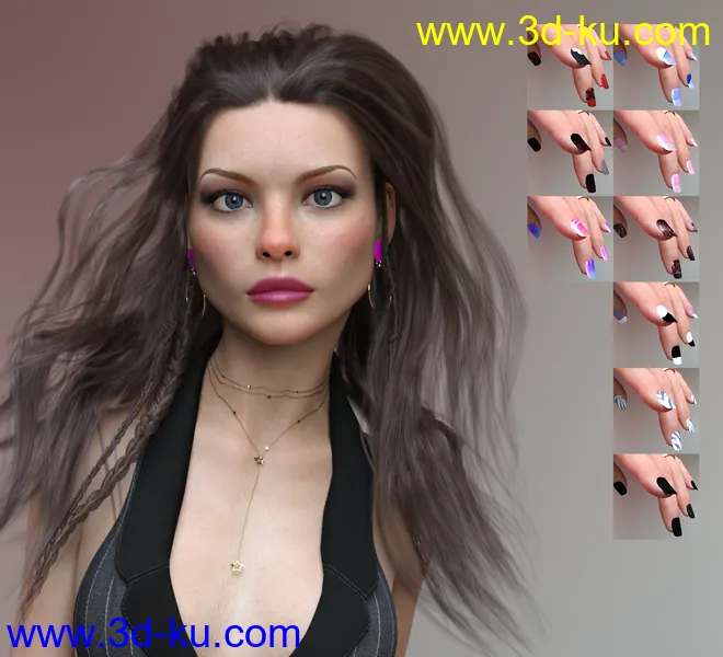 Red HD for Genesis 8 Female模型的图片12