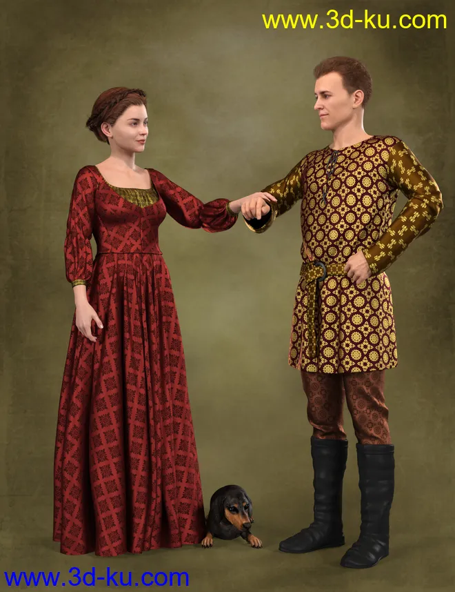 Regal Riches - Historical Pattern Iray Shader Presets模型的图片4