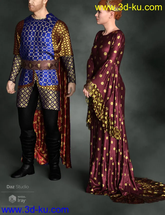 Regal Riches - Historical Pattern Iray Shader Presets模型的图片5