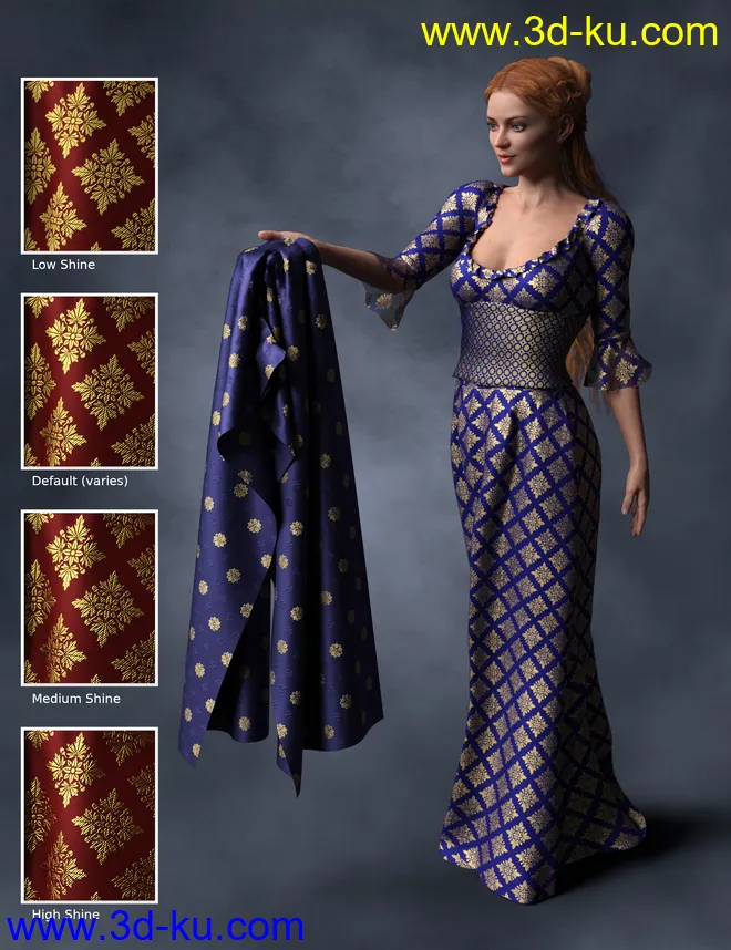 Regal Riches - Historical Pattern Iray Shader Presets模型的图片7