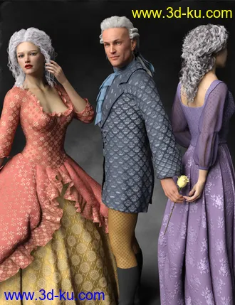 3D打印模型Regal Romance - Historical Pattern Iray Shader Presets的图片