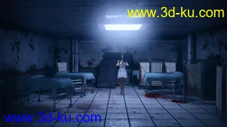 3D打印模型Render In A Box - Eerie Hospital Room的图片