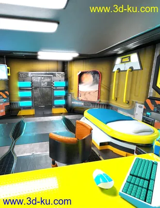 Retrospace Personal Quarters Scene Kit模型的图片1