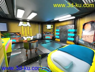 Retrospace Personal Quarters Scene Kit模型的图片2