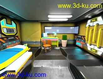 3D打印模型Retrospace Personal Quarters Scene Kit的图片