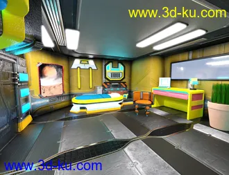 Retrospace Personal Quarters Scene Kit模型的图片4