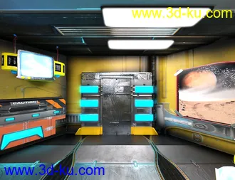 3D打印模型Retrospace Personal Quarters Scene Kit的图片
