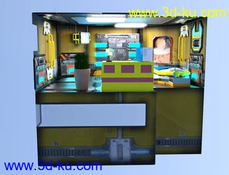 3D打印模型Retrospace Personal Quarters Scene Kit的图片