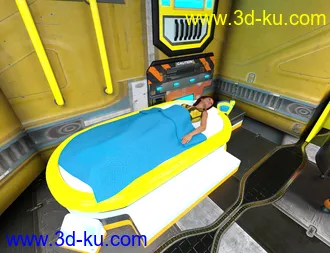 3D打印模型Retrospace Personal Quarters Scene Kit的图片