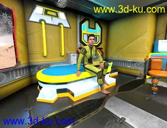 3D打印模型Retrospace Personal Quarters Scene Kit的图片